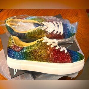 NWT - Betsey Johnson Rainbow Sneaker